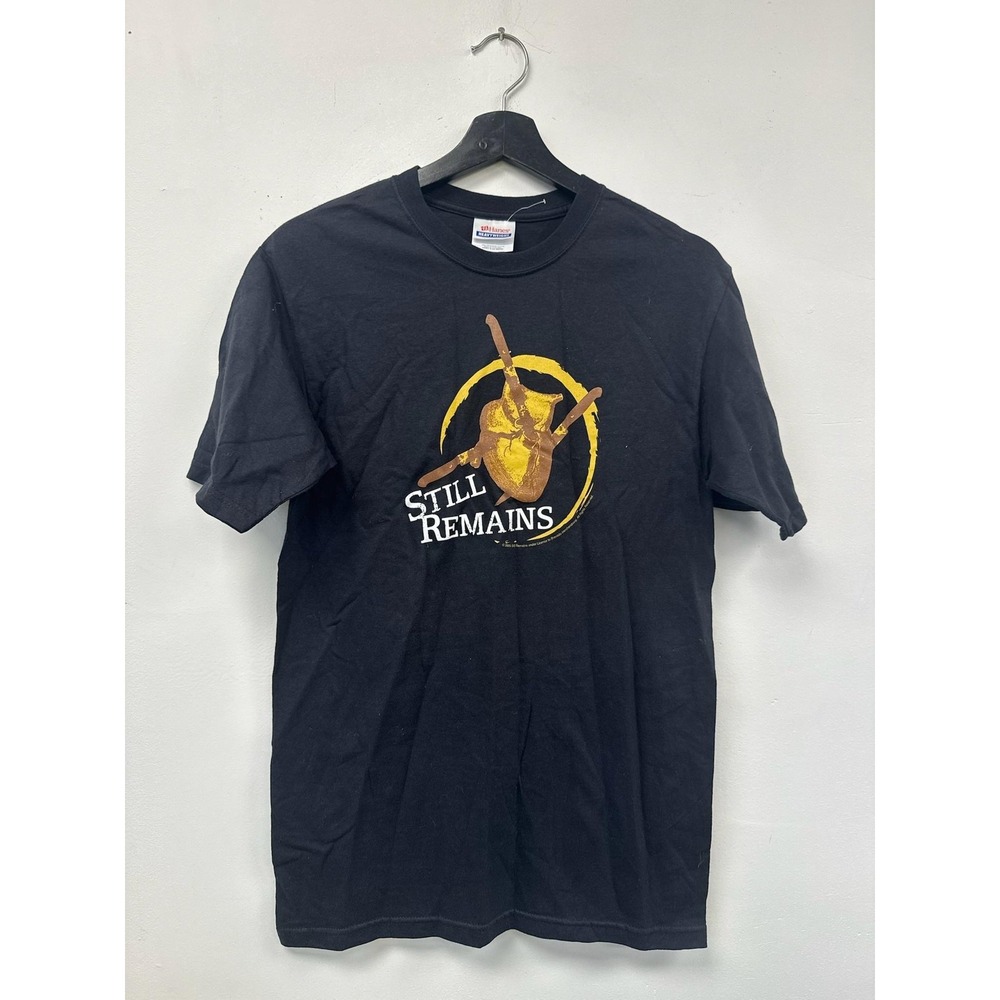 Vintage Still Remains Shirt Mens Small Black Band Tee Hanes Heavyweight 2000s